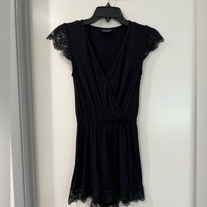 Topshop Lace Jersey Romper
